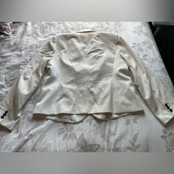 J Crew Schoolboy Blazer XL Cream Ecru Office Classic Minimalist Neutral K2899 - Picture 5 of 11